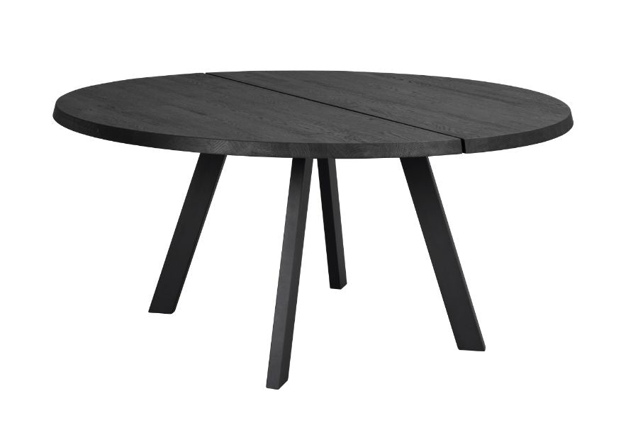 FRED Masa Rotunda Neagra Frasin 160CM