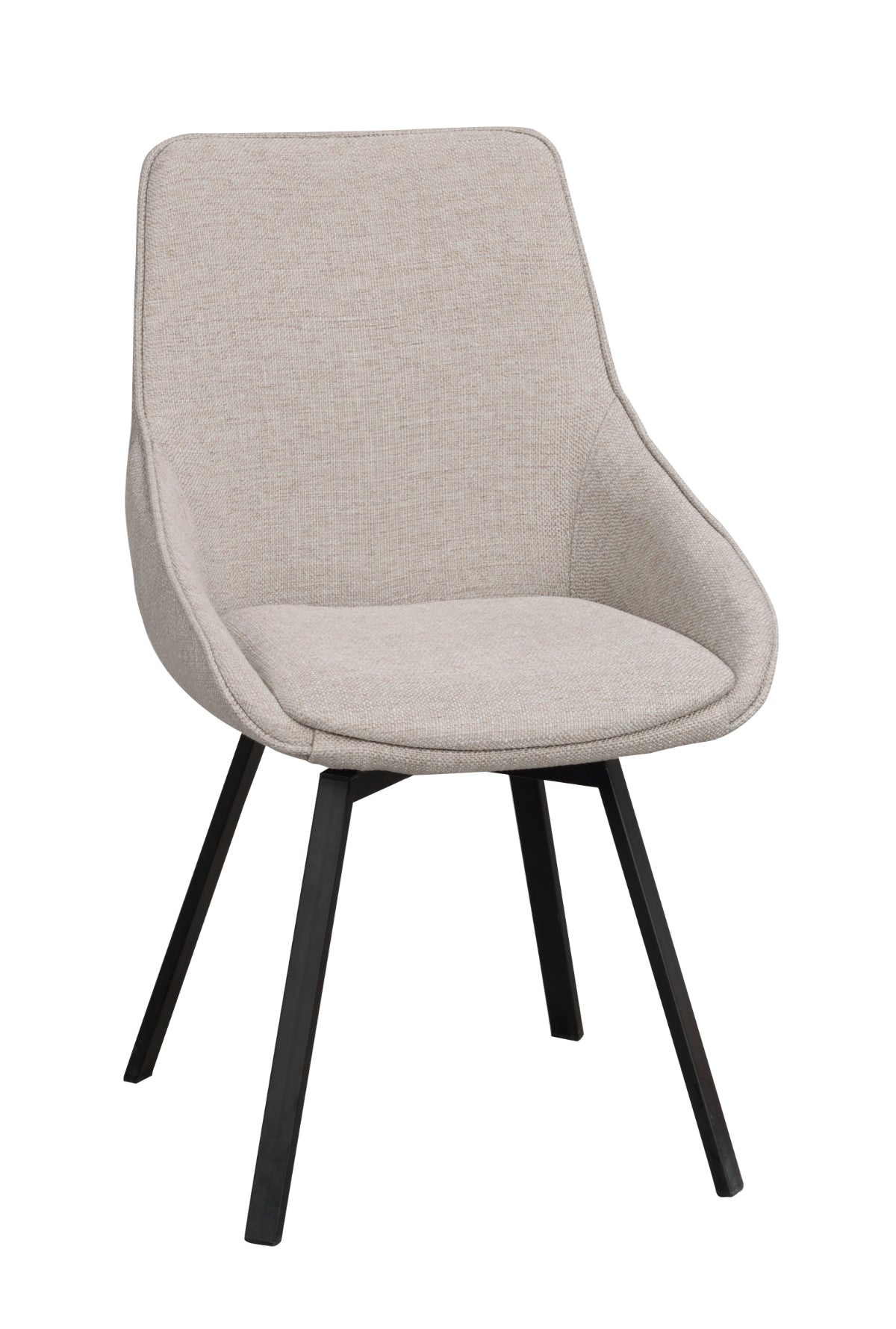 ALISON Swivel Beige Set of 2 Chairs