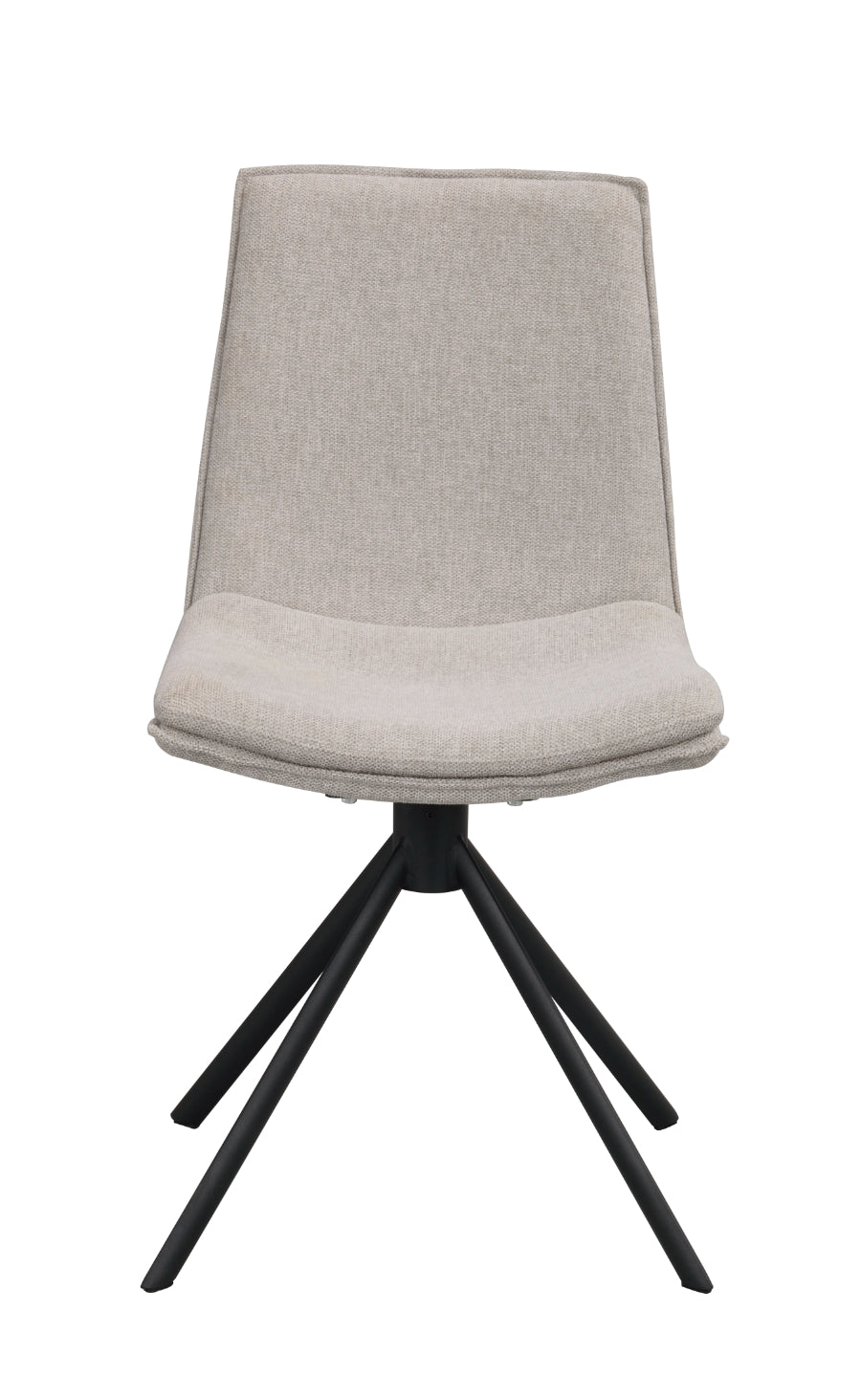 LOWELL Set of 2 Grey Swivel Chairs