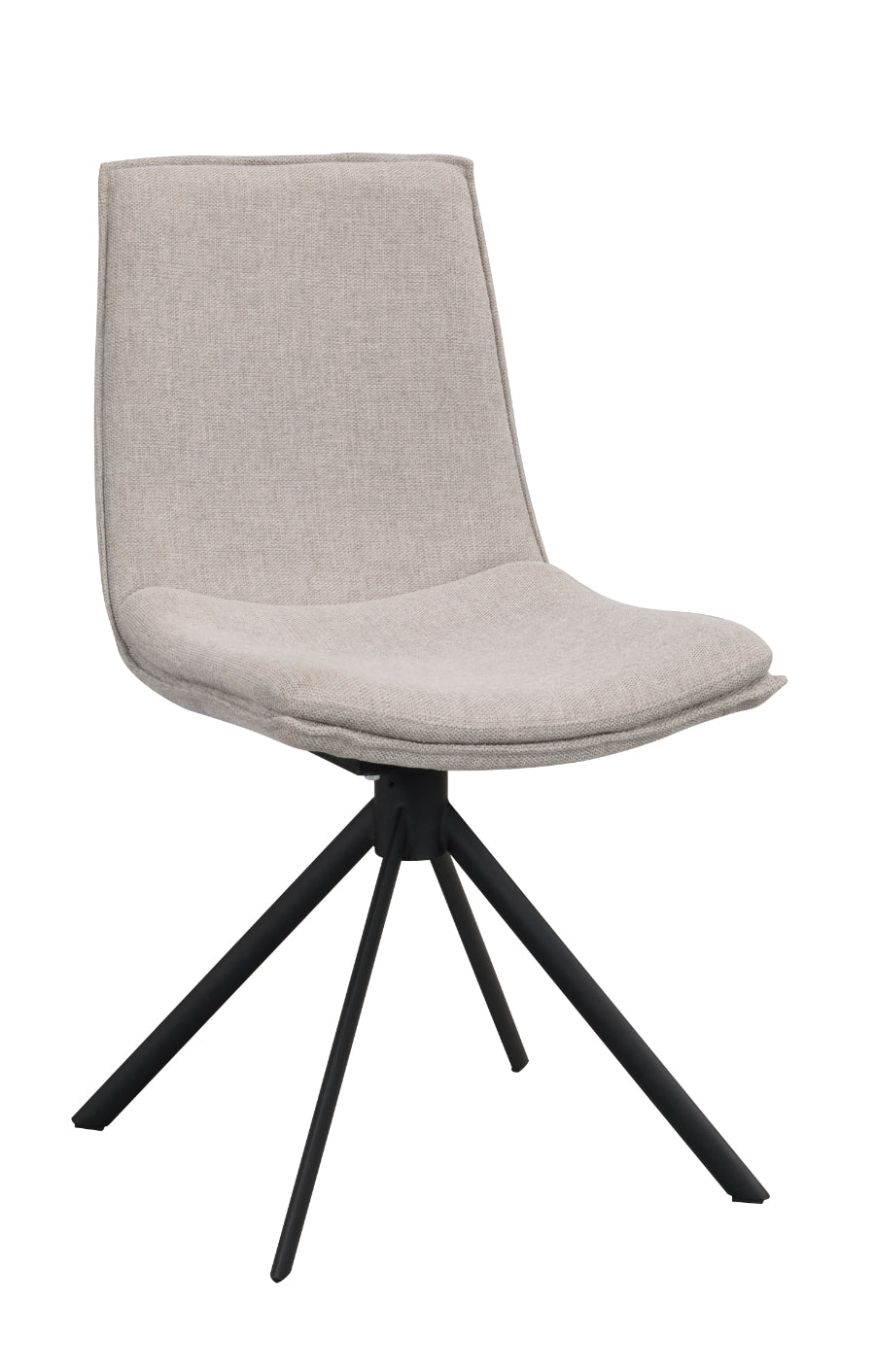 LOWELL Set of 2 Grey Swivel Chairs