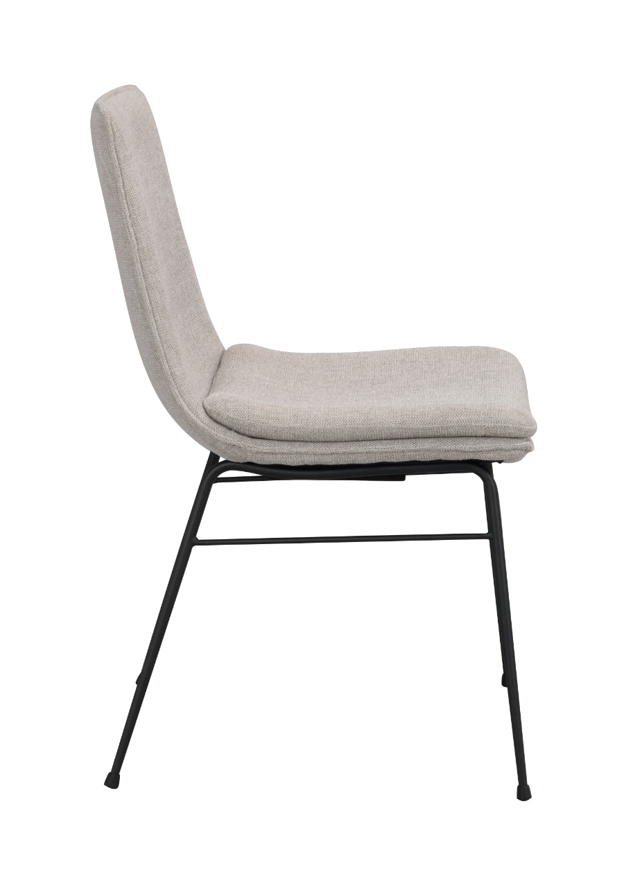 LOWELL Set of 2 Grey Chairs