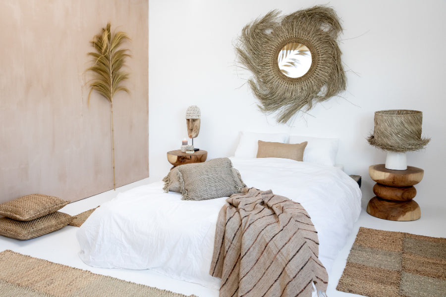 COWRIE Macrame Candle Holder Set of Two