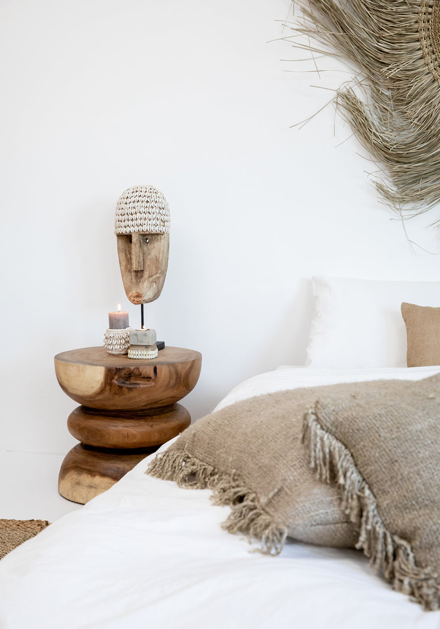 COWRIE Macrame Candle Holder Set of Two