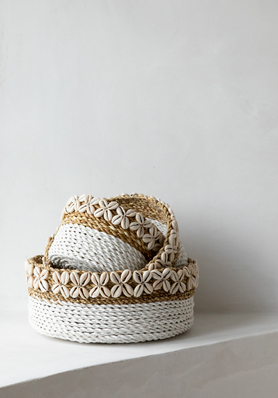 SUNDAY White Basket - Set of 3