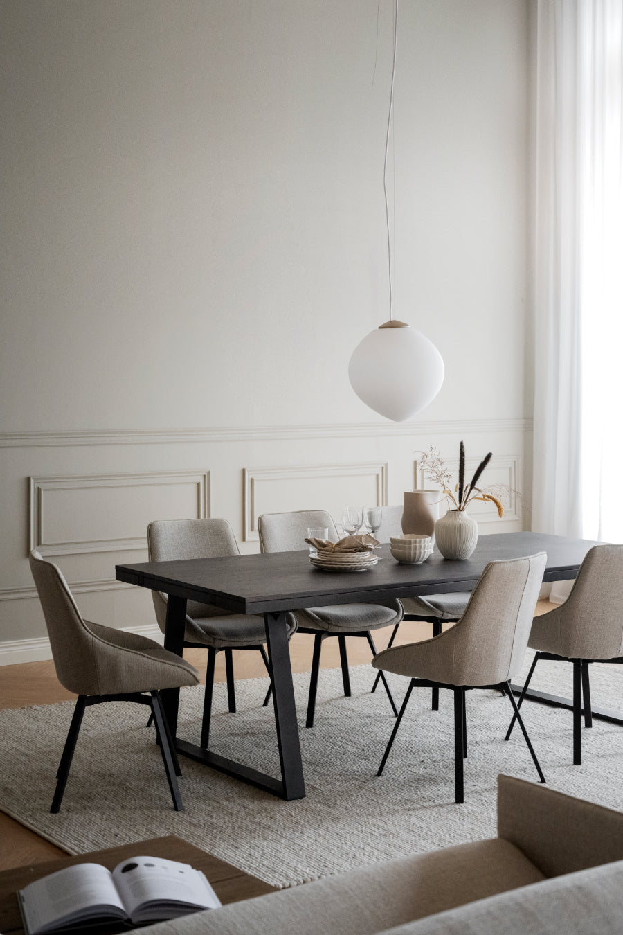 ALISON Swivel Beige Set of 2 Chairs