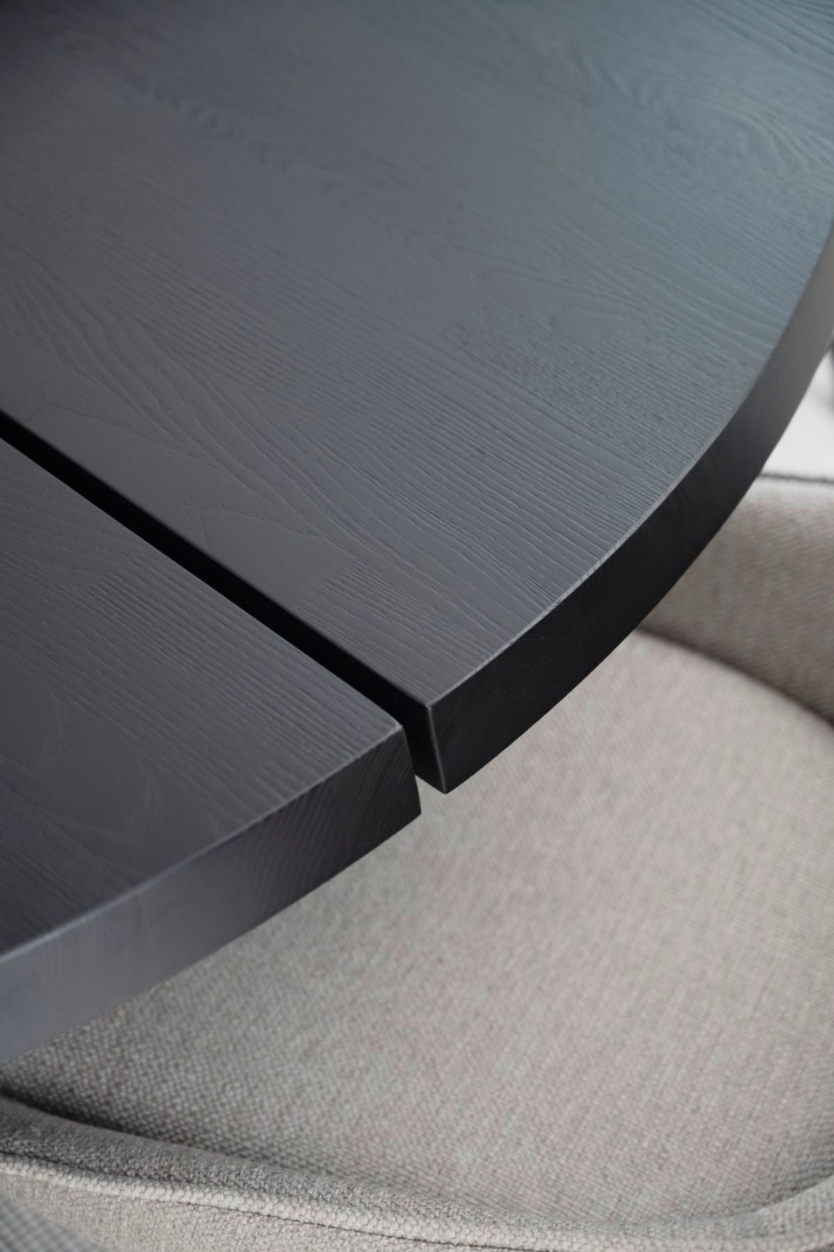 FRED Masa Rotunda Neagra Frasin 160CM