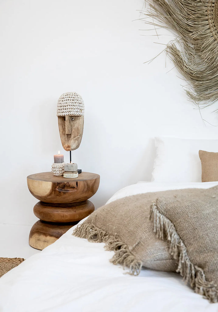 COWRIE Macrame Candle Holder Set of Two