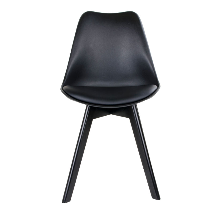 Scaun de sufragerie negru VIBORG - Set de 2