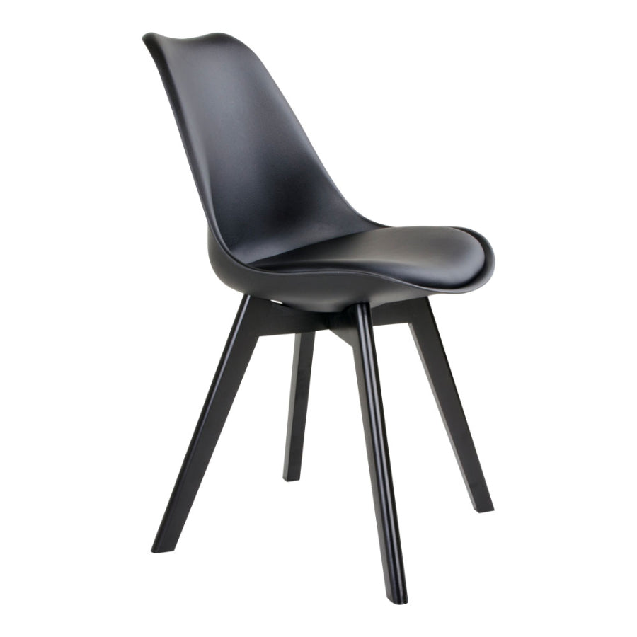 Scaun de sufragerie negru VIBORG - Set de 2