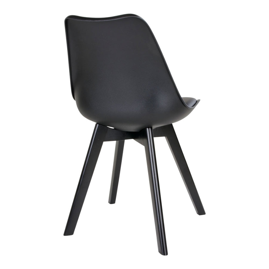 Scaun de sufragerie negru VIBORG - Set de 2