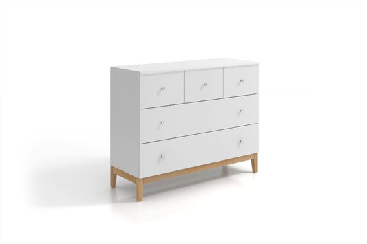 LIVIA 3 + 2 Wooden Chest Drawer