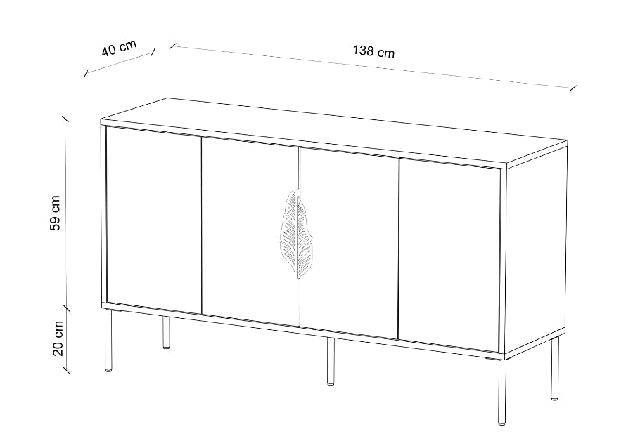 MERLIN Sideboard 138cm