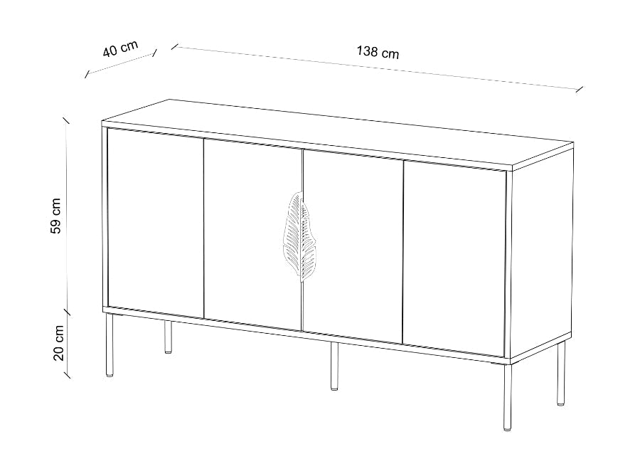 MERLIN Sideboard 138cm