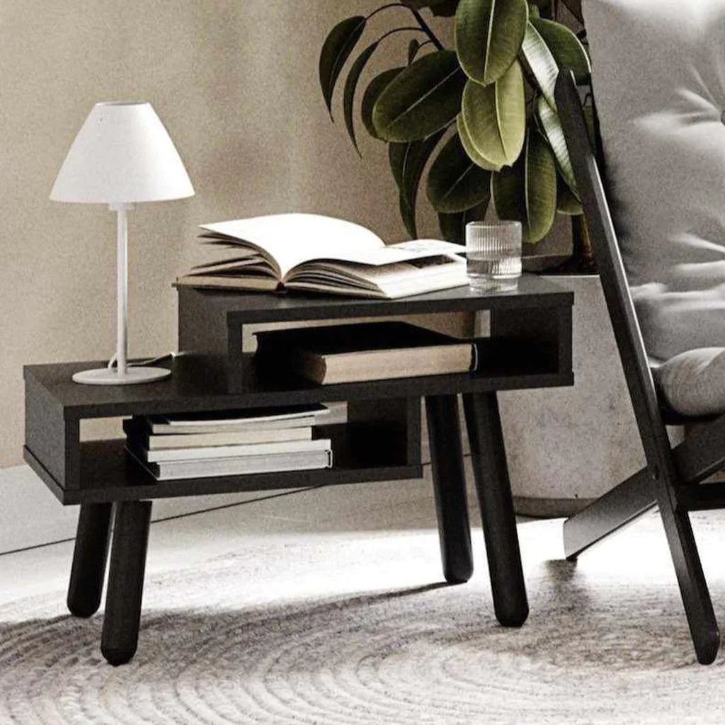 HAKO Black Bedside Table 60CM