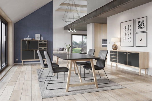 Set de 2 scaune din piele CASØ Lux