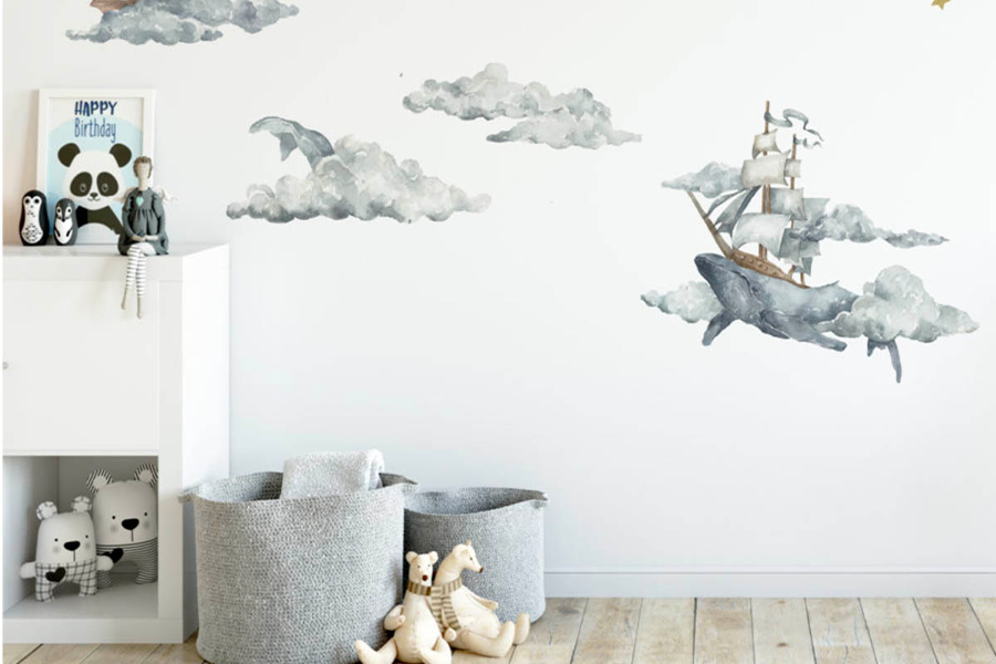 BY THE SEA Wallsticker 132X115CM