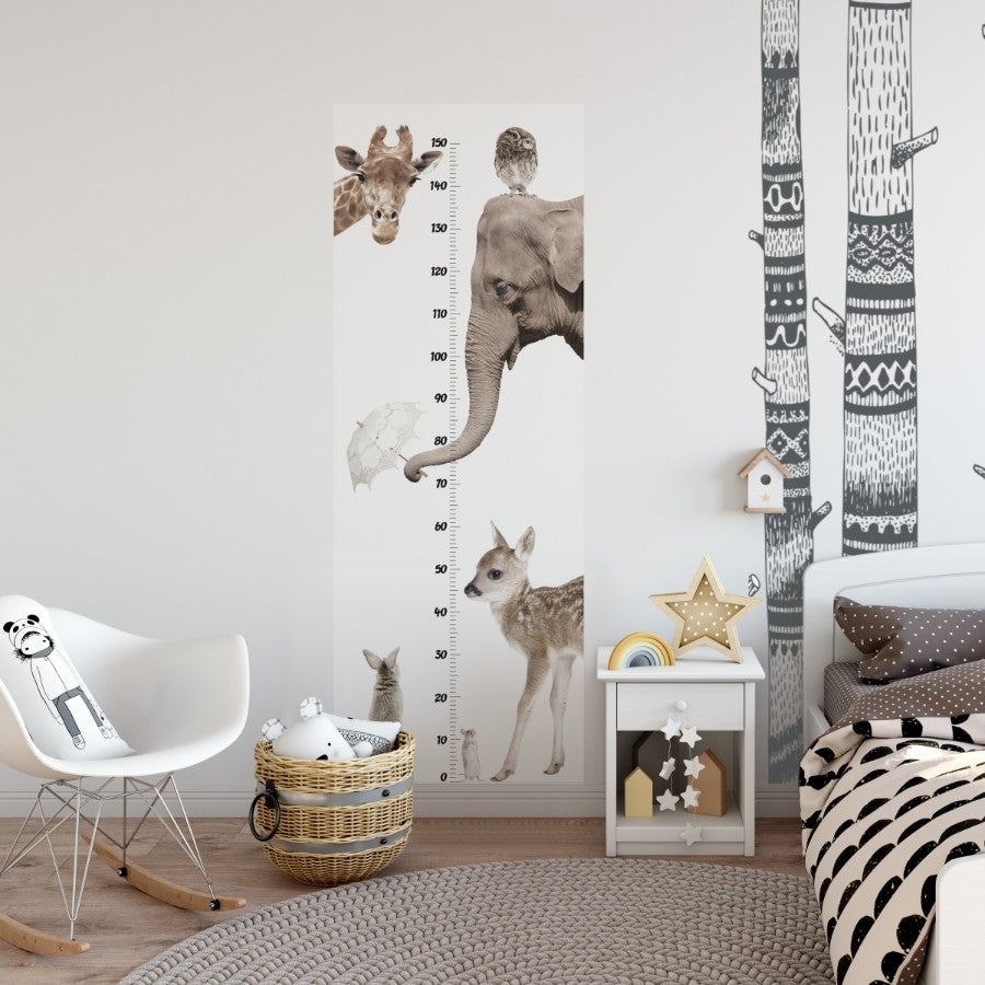 I Love Animals Growth Chart Sticker de perete