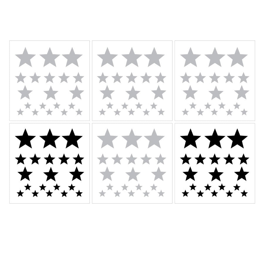 1 2 3… SET! Stars Classic Wall Sticker Set