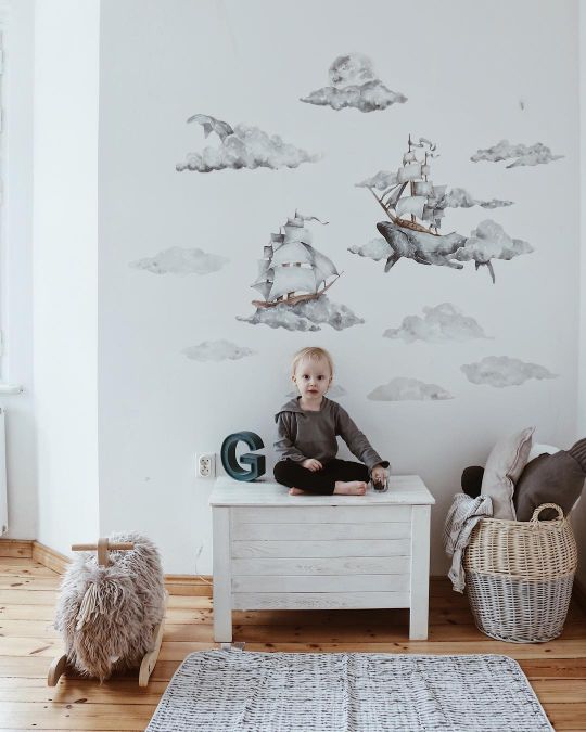 BY THE SEA Wallsticker 132X115CM