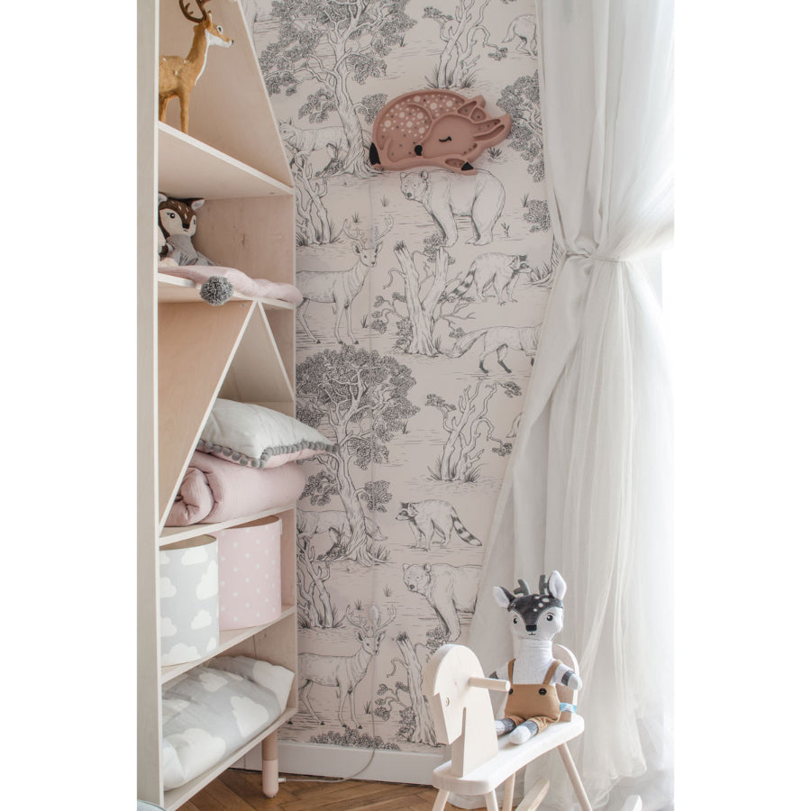 ANIMALS On White Wallpaper