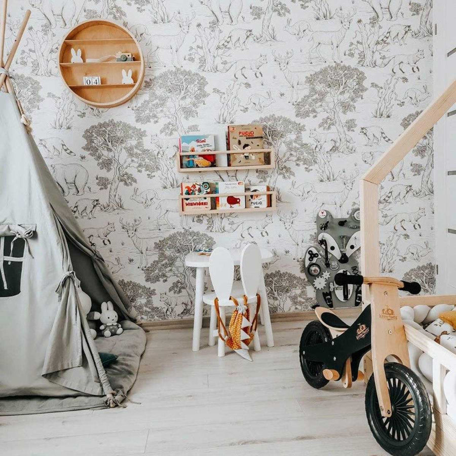 ANIMALS On White Wallpaper