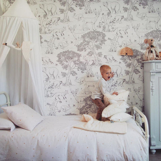 ANIMALS On White Wallpaper