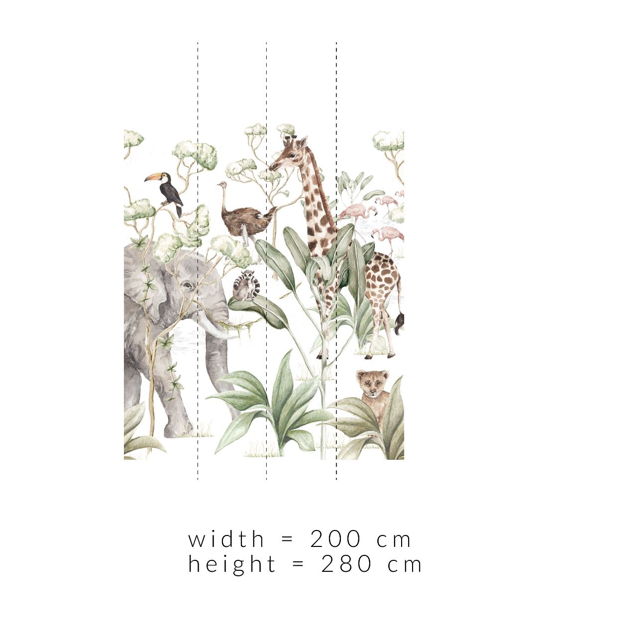 SAVANNA ADVENTURE SET Wallpaper 200cm wide