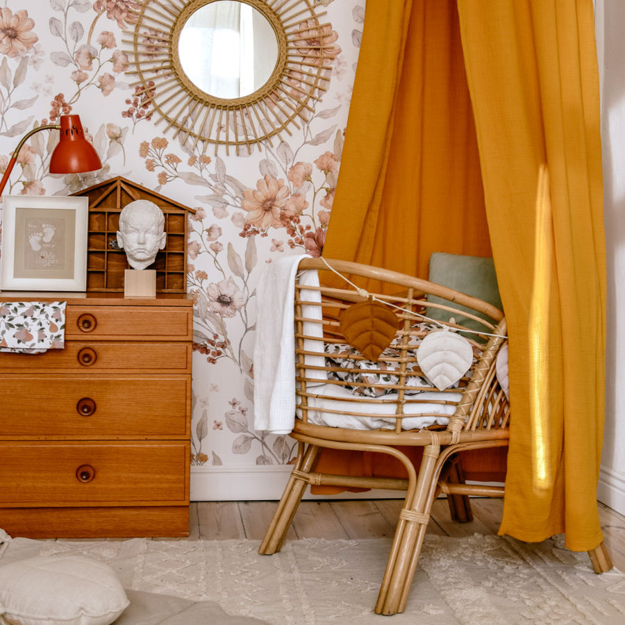 AUTUMN Meadow White Wallpaper