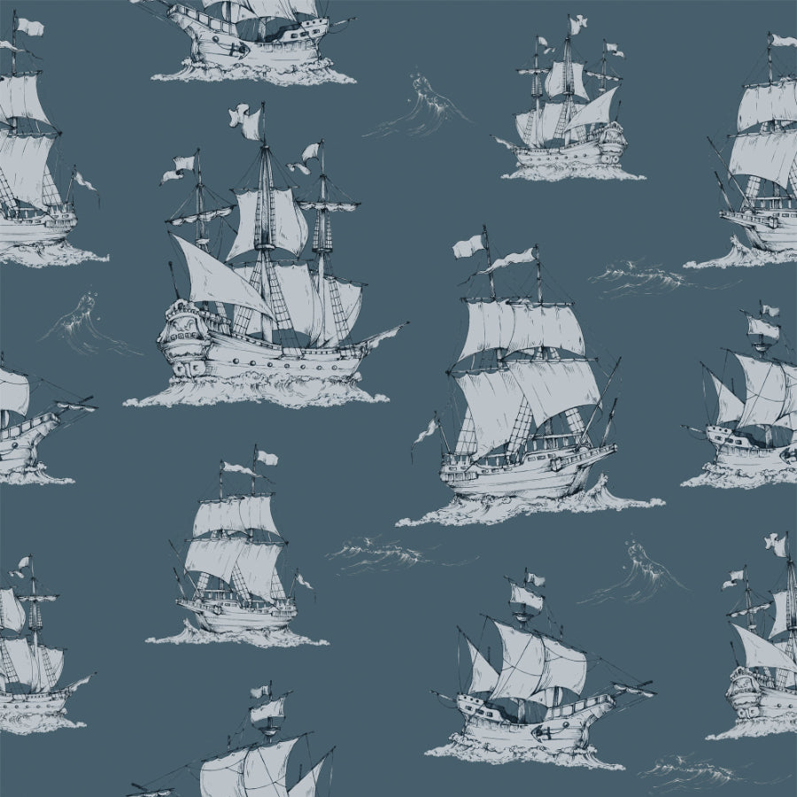 NAVY Blue Ships Wallpaper