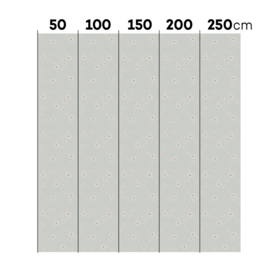 SIMPLE Graphic Flowers On Grey Background Wallpaper