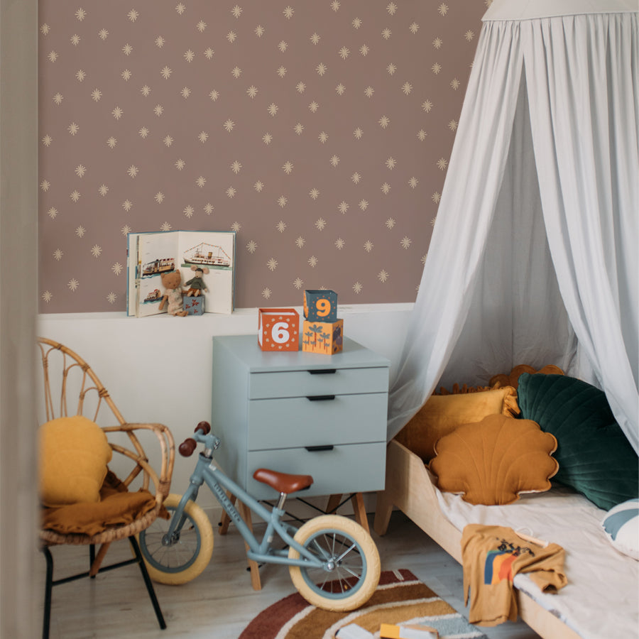 SIMPLE Irregulars Stars On Mocco Background Wallpaper