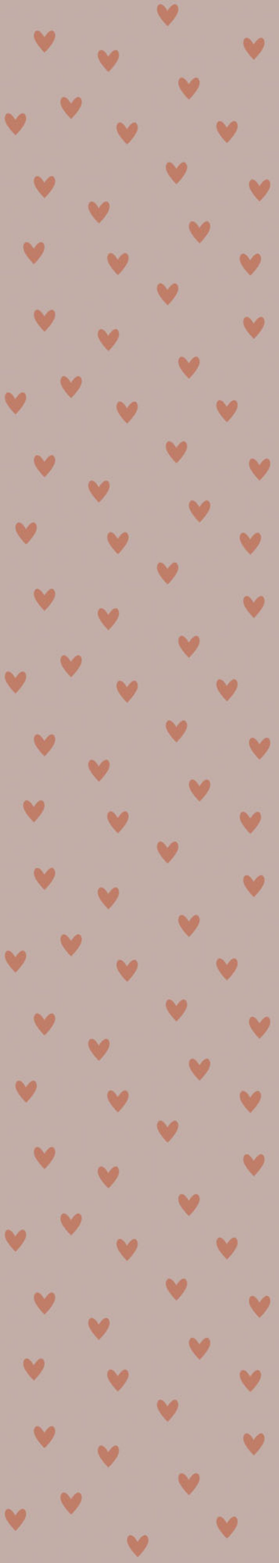SIMPLE Pink Hearts On Red Brick Wallpaper