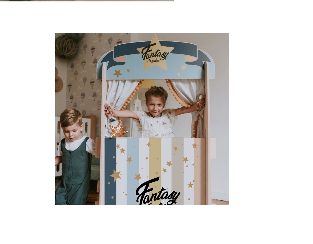 TEATRE PASTEL Jucărie și Suport Cărți 135CM