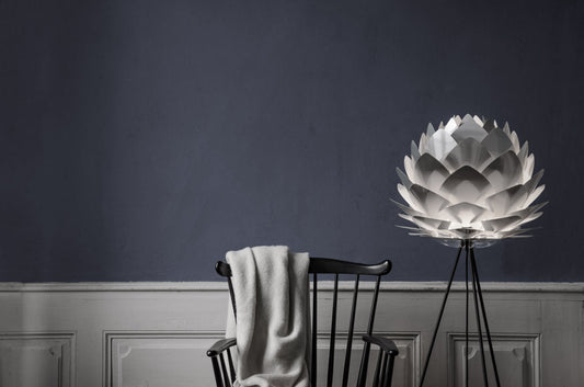 SILVIA Brushed Steel Floor Lamp