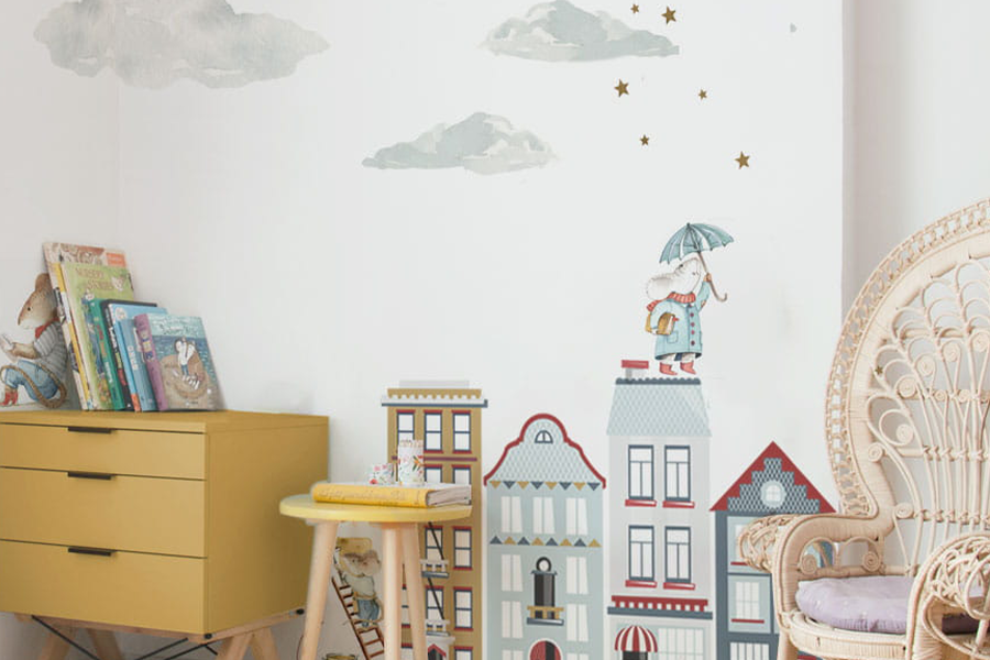 CLOUDS IN THE SKY Wall Sticker 90x50CM