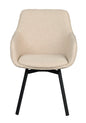 ALISON Swivel Light Beige Set of 2 Armchairs