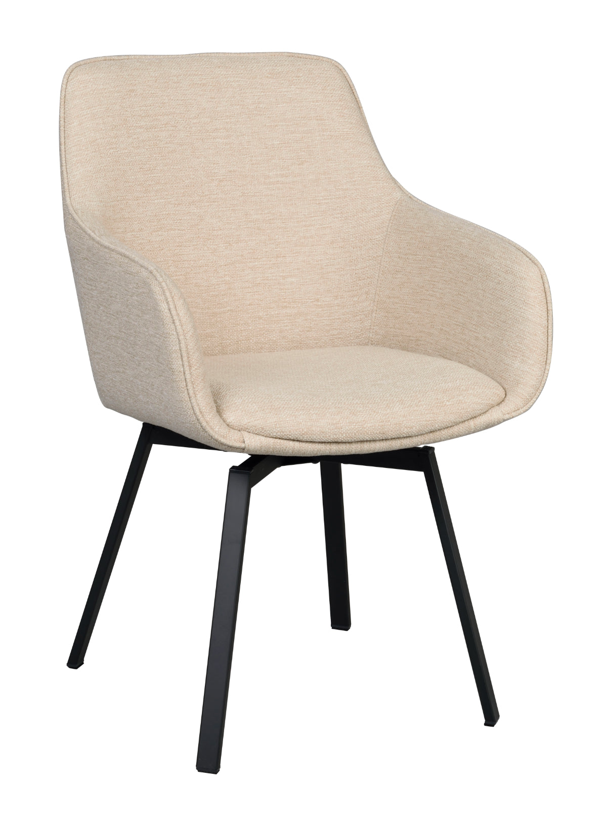 ALISON Swivel Light Beige Set of 2 Armchairs