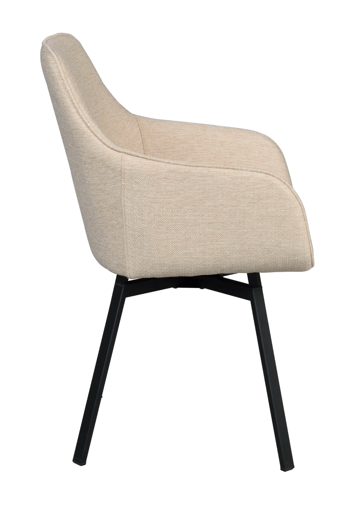 ALISON Swivel Light Beige Set of 2 Armchairs