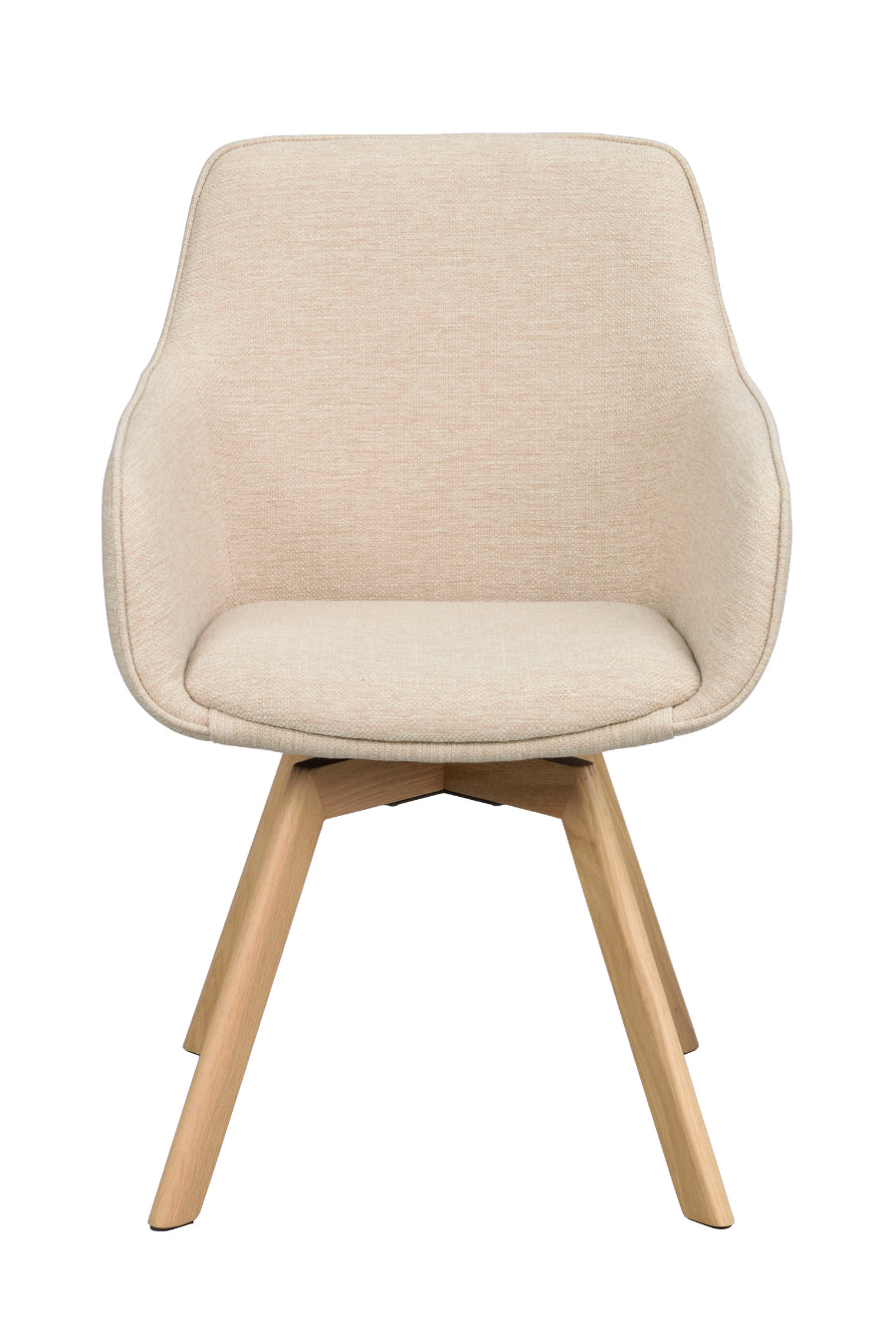 ALISON Swivel Light Beige Set of 2 Armchairs