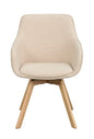 ALISON Swivel Light Beige Set of 2 Armchairs