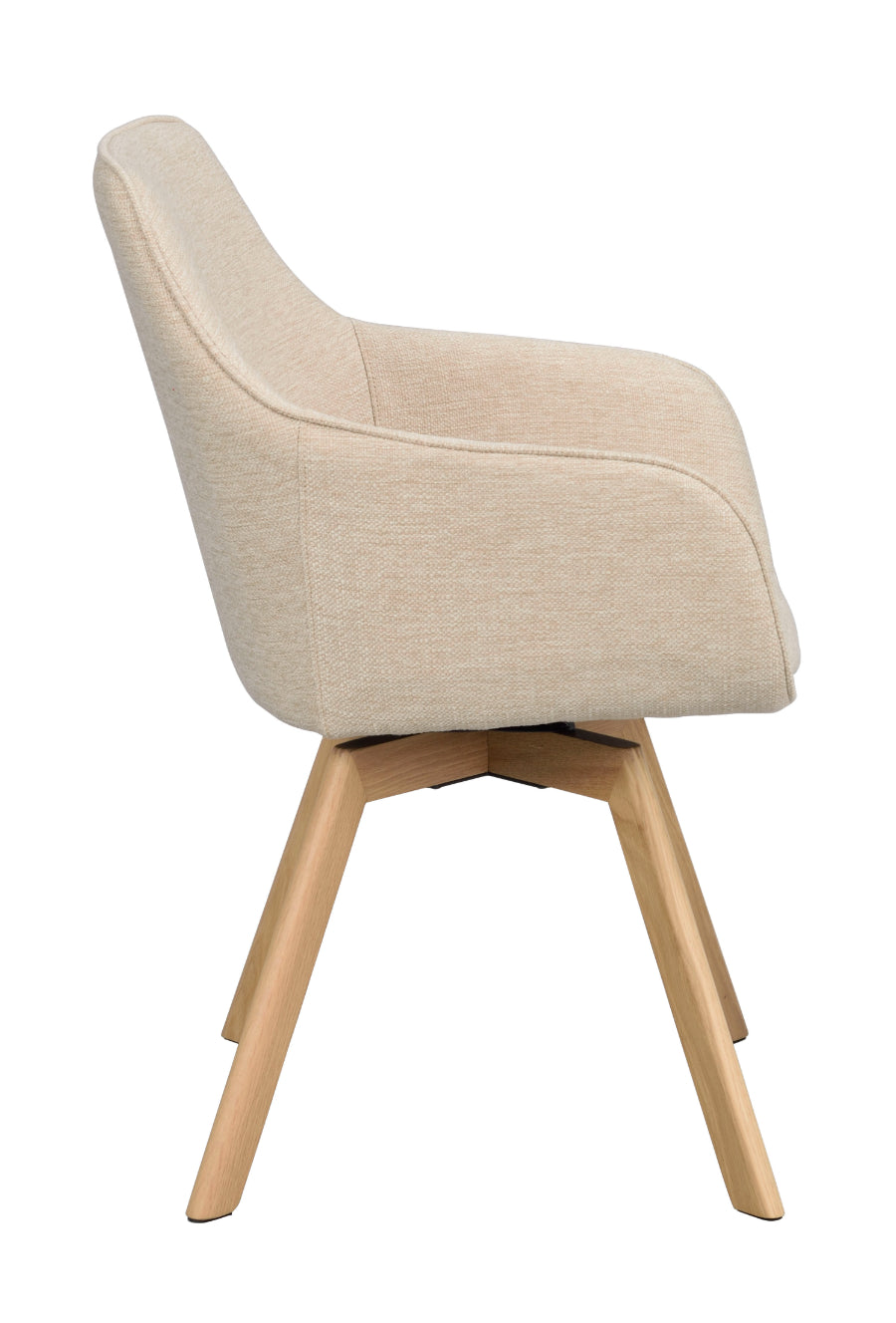 ALISON Swivel Light Beige Set of 2 Armchairs