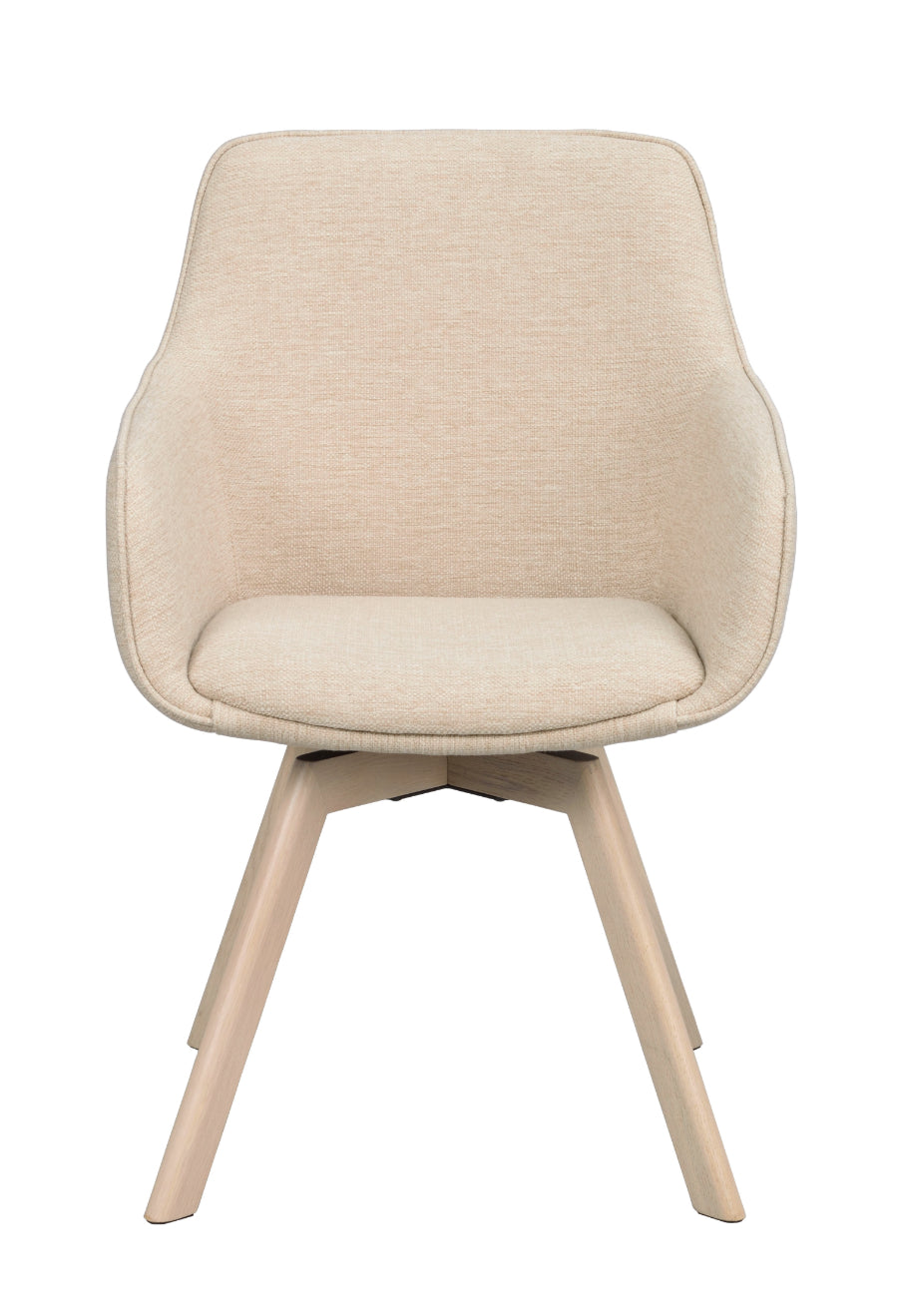 ALISON Swivel Light Beige Set of 2 Armchairs