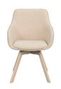 ALISON Swivel Light Beige Set of 2 Armchairs