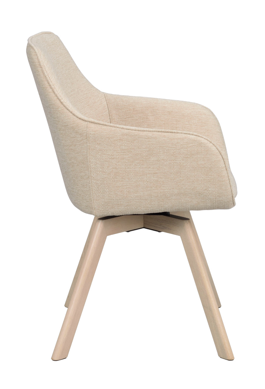 ALISON Swivel Light Beige Set of 2 Armchairs