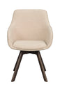 ALISON Swivel Light Beige Set of 2 Armchairs