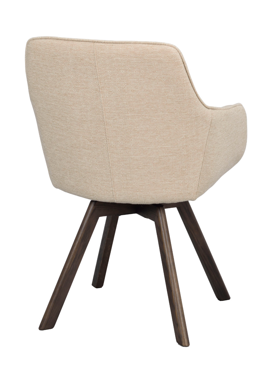 ALISON Swivel Light Beige Set of 2 Armchairs