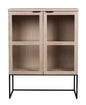 EVERETT Oak Glass Cabinet 125CM