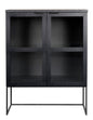 EVERETT Oak Glass Cabinet 125CM