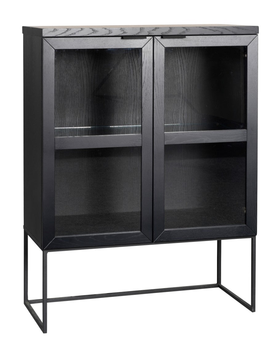 EVERETT Oak Glass Cabinet 125CM