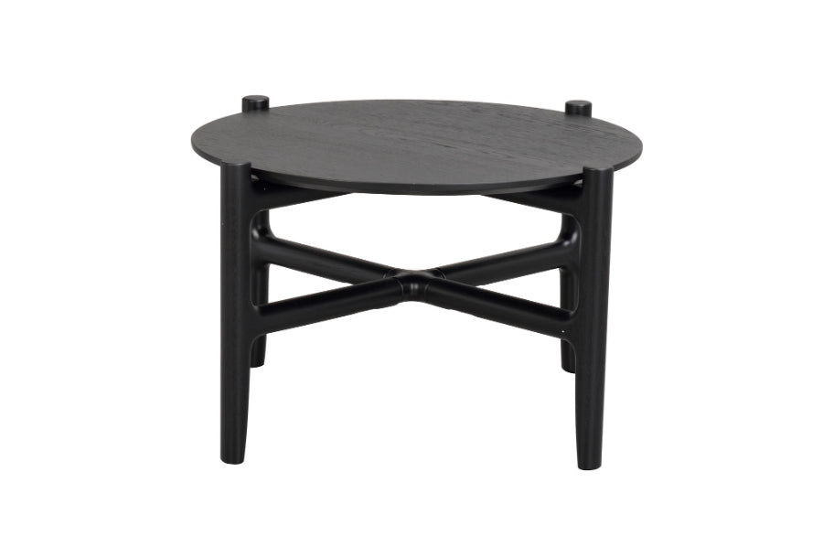HOLTON Round Black Coffee Table Ø55 CM